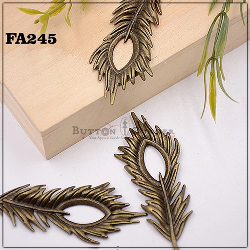 [FA245 ANTIQUE BRASS] Peacock Feather Pendant