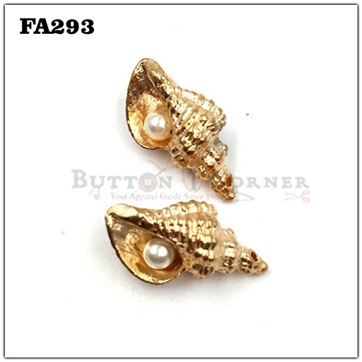 [FA293 GOLD] Pearl Oyster Shape Pendant