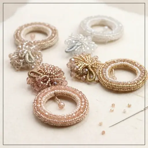 Ring Design Glass Beads Tassels