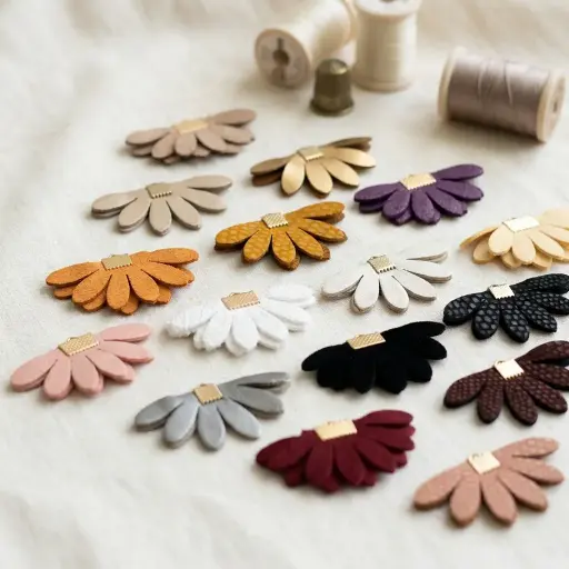 Half Sunflower Shape Leather Tassel