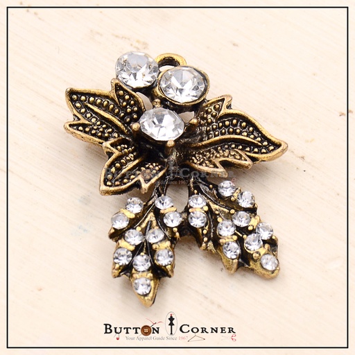 [FAR25 GOLD] Crystal Stone Flower Pendant
