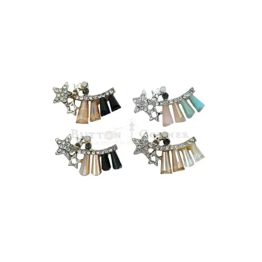 Star Stone & Glass Beads Pendant