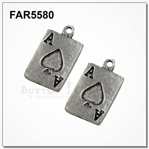 [FAR5580 SILVER] Playing Card Pendant