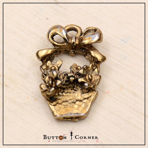 [FAR8137 GOLD] Flower Bucket Pendant