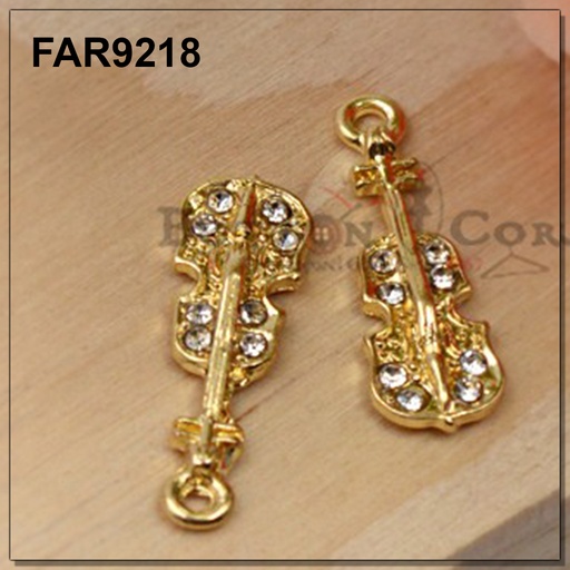 [FAR9218 SHINE GOLD] Fancy Guitar Pendant