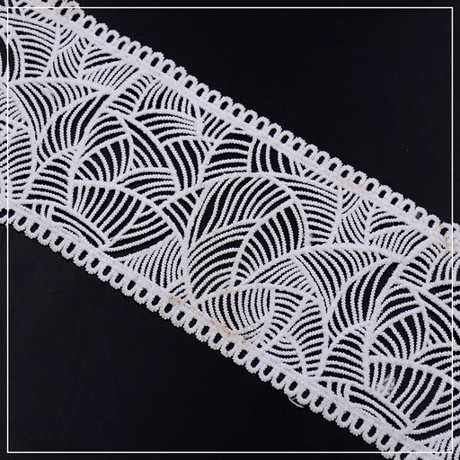 [D9439-WHITE] Double Side Border Shuttle Lace