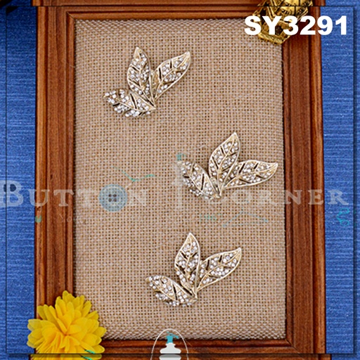 [SY3291 LIGHT GOLD] Fancy 3 Leaf Stone Hanging