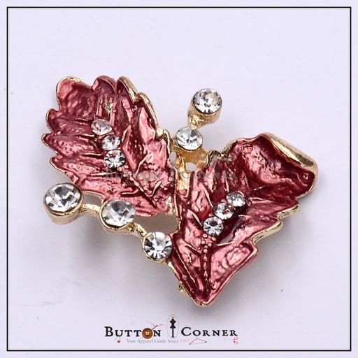 Two Leaf With Stone Button