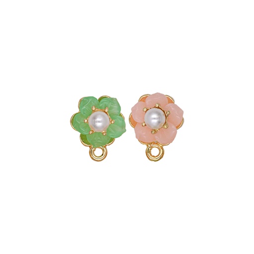 Metal Base Flower Hanging Button