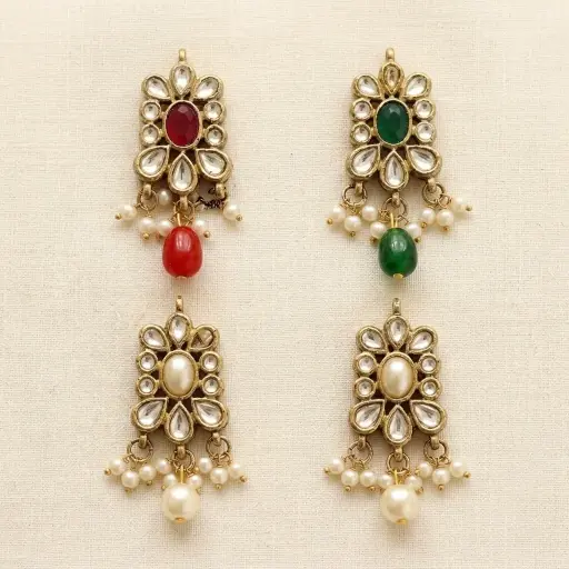 Fancy Kundan Jhumka