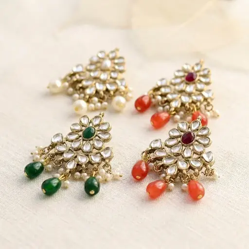 Fancy Kundan Jhumka