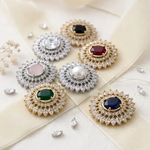 Fancy Kundan Button