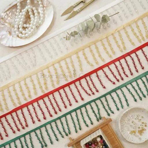 Fancy Glass Beads Hanging Lace