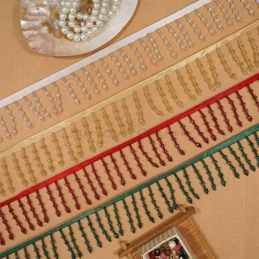 Fancy Glass Beads Hanging Lace