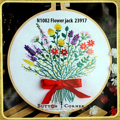 [N1082-MULTI] Flower Jack Embroidery Kit