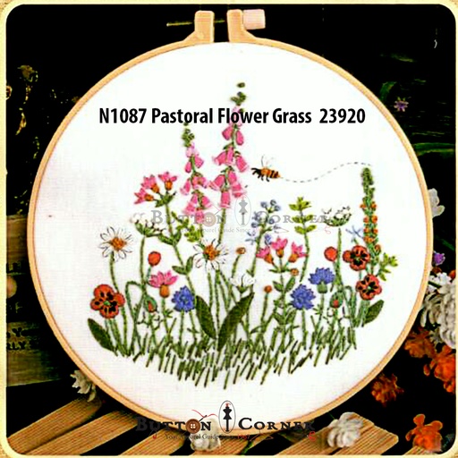 [N1087-MULTI] Pastoral Flower Grass Embroidery Kit