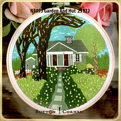 [N1095-MULTI] Garden And Hut Embroidery Kit