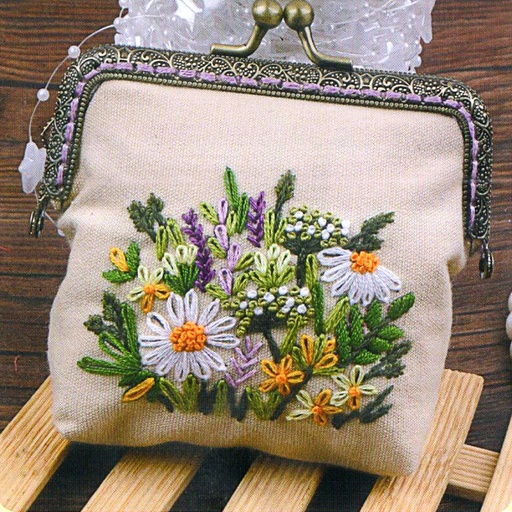 [N5004 MULTI] Flower Romance Clutch Bag Embroidery Kit