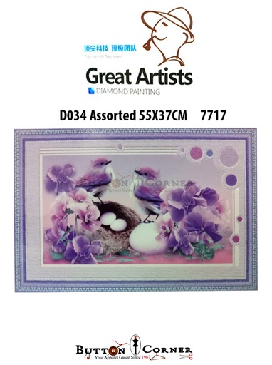 [D034-MULTI] Cute Birds In Nest Diamond Painting Kit