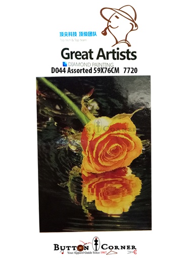 [D044 MULTI] Yellow Rose Flower Diamond Painting Kit