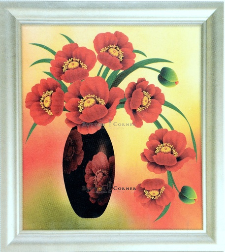 [D131-MULTI] Flowers in Vase Diamond Painting Kit
