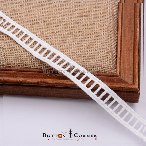 [ALN316 WHITE] Shuttle Ladder Lace