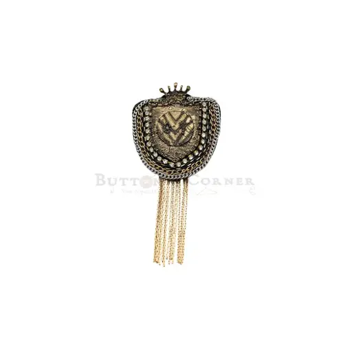 [LP60 MULTI] Marisol Shield With Chain Brooch
