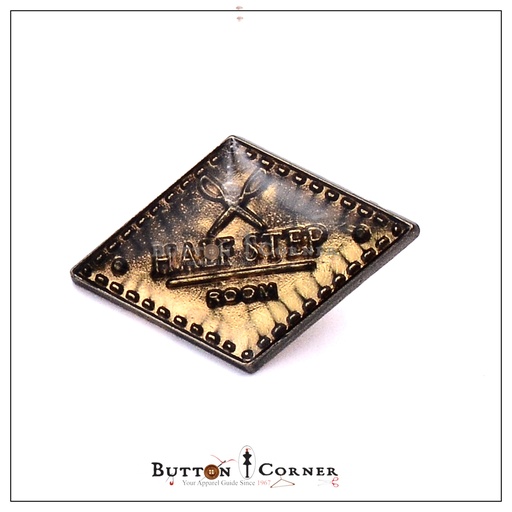 [MBSY732 ANTIQUE] Rhombus Shape Half Step Brooch