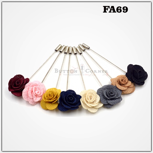 Fabric Flower Lapel Pin