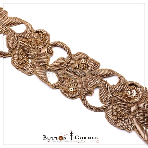 [FANL892 ANTIQUE] Fancy Kora & Dabka Lace