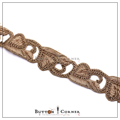 [FANL899-SILVER GOLD] Fancy Kora & Dabka Lace