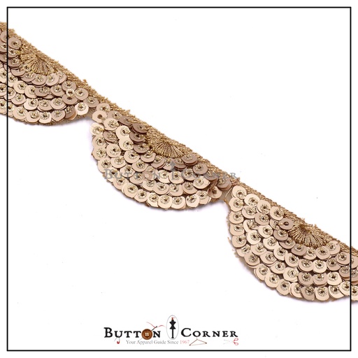 Fancy Metallic Yarn Sequence Lace