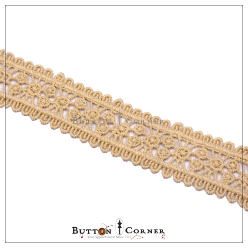 [SHTL278 BEIGE] Double Side Border Shuttle Lace