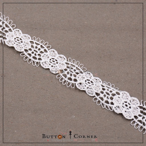 [ALN338 WHITE] Shuttle Sequence Lace