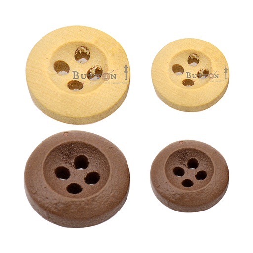Plain Border 4 Hole Wooden Button