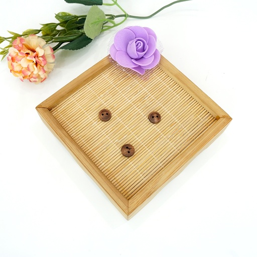 [WD5416 COFFEE BROWN] Dome 2 Hole Wooden Button