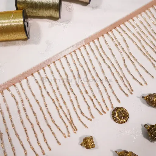 Fancy Glass Beads Hanging Lace