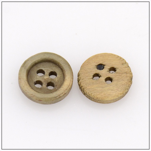 [WB1322-NATURAL BROWN] Rod Shape 4 Hole Wooden Button