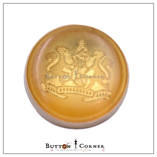 [76596 GOLD] 2 Horse Design Metal Shank Button