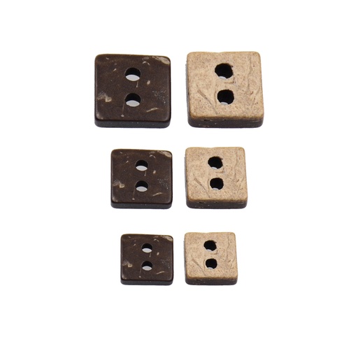 Flat Square 2 Hole Coconut Button