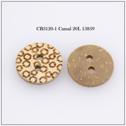 [CB3120-NATURAL BROWN] Designing 2 Hole Wooden Button