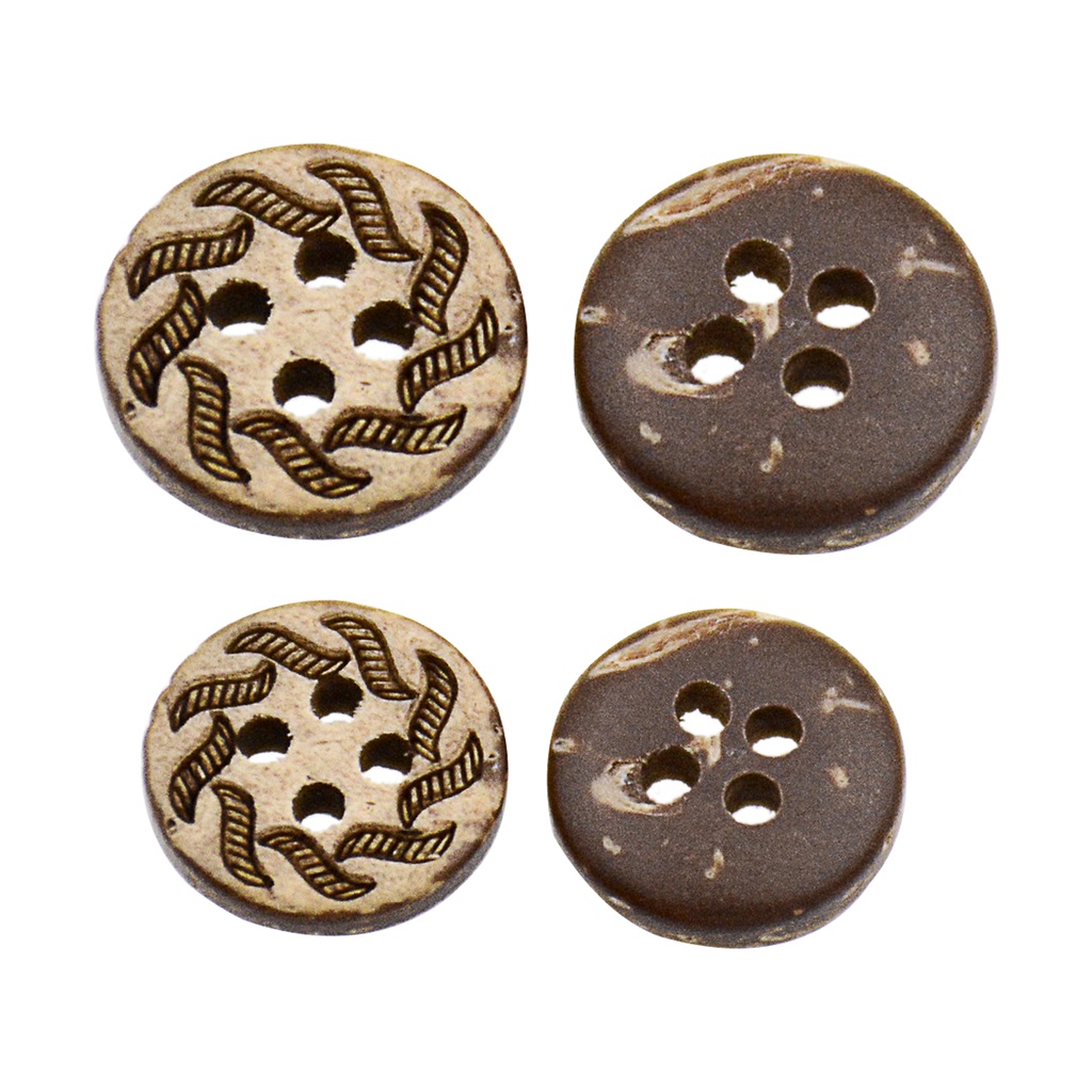 Blade Design 4 Hole Coconut Button