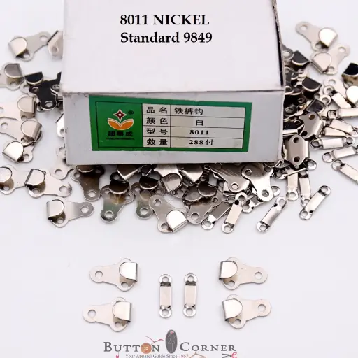 [8011 SILVER] Skirt Iron Hooks & Eyes Fastener