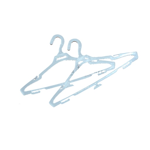 [H022 WHITE] Plastic Flat Hanger