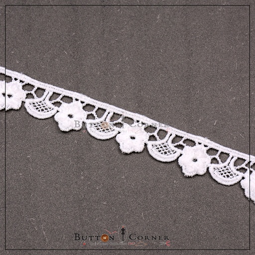 [MYB779-WHITE] One Side Border Shuttle Lace