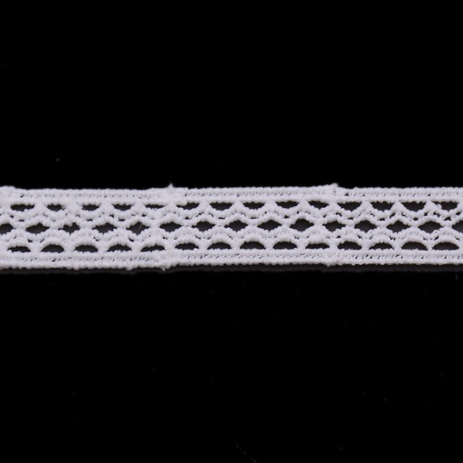 [MYB732-WHITE] Double Side Border Shuttle Lace