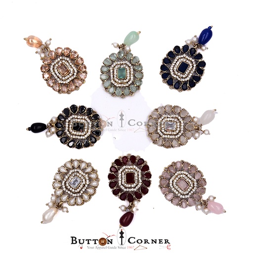 Kundan Button with Pearl & Stone