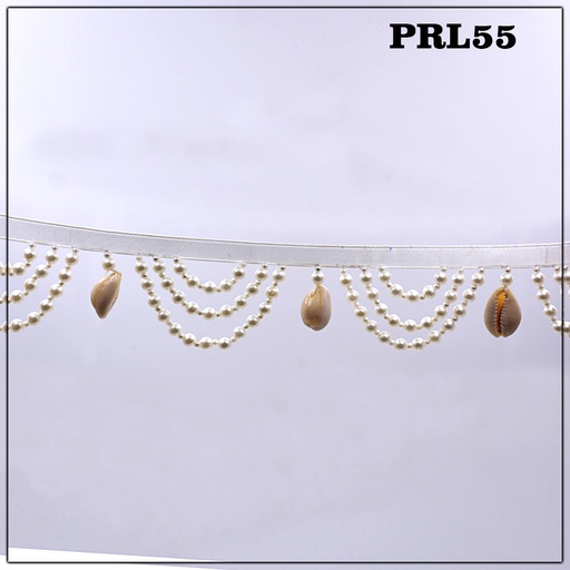 [PRL55 WHITE] Seashell Pearl Hanging Lace