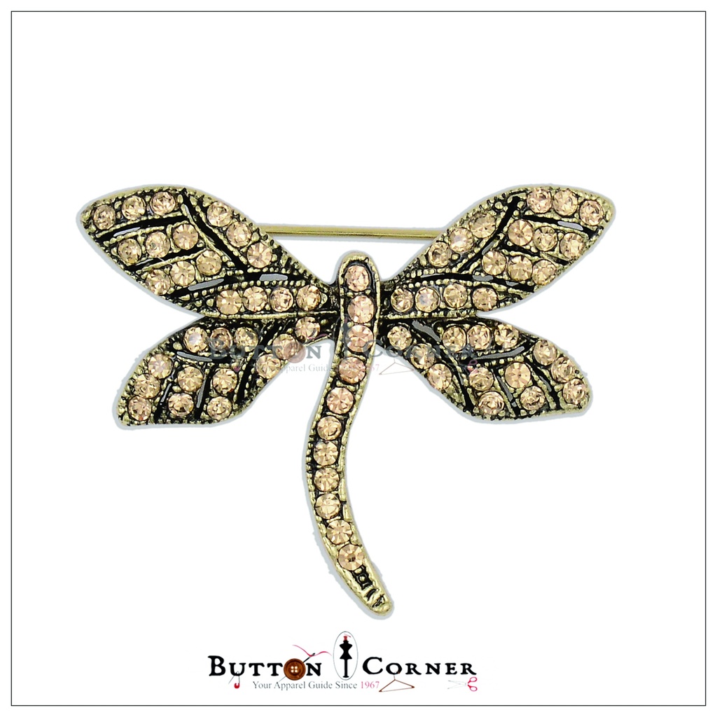 Dragonfly With Diamonds Brooch
