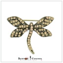 Dragonfly With Diamonds Brooch